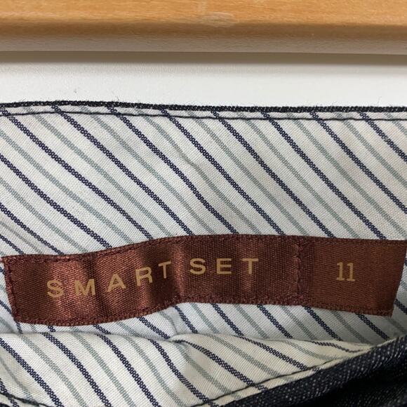 Smart Set Straight Leg Trouser Pants Chambray Denim Look Size 11 - Picture 9 of 9